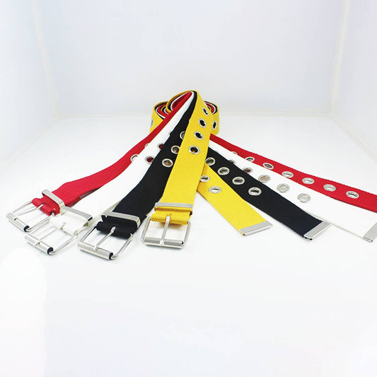 CWABE0953_CANVAS BELT WITH FULL HOLE EYELETS