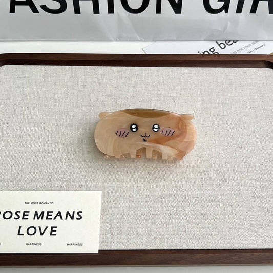 Cute Cartoon Cat Acetate Hair Clip with Bunny