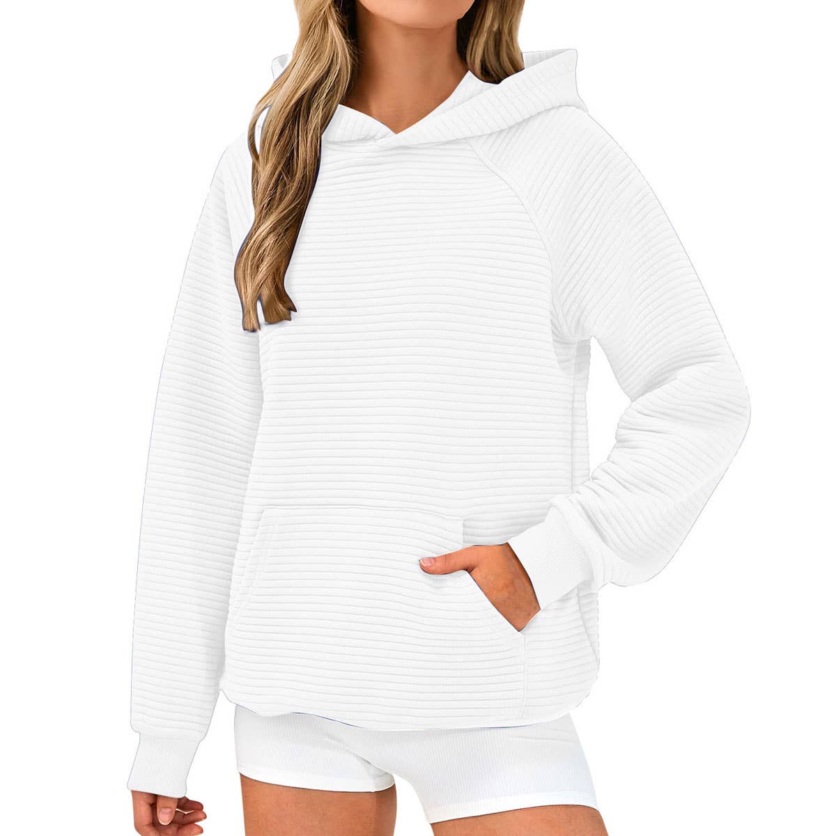 FASHION SPORTS LONG SLEEVE POCKET HOODED JUMPER