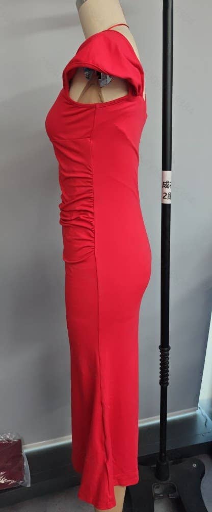 Slim niche pleated milk silk long fishtail skirt