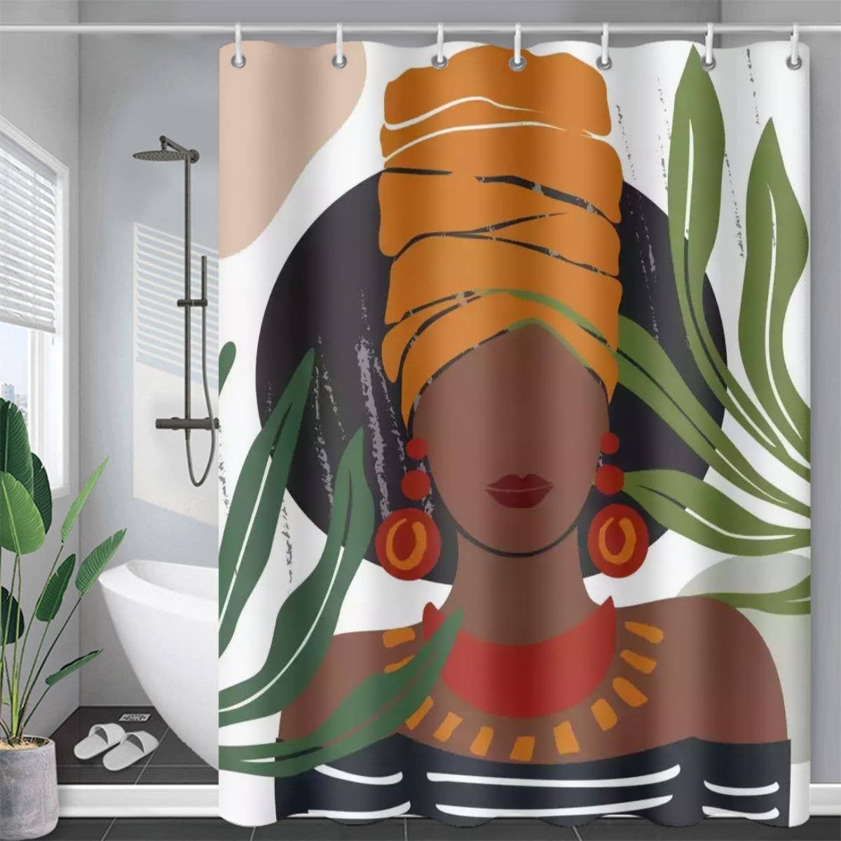 DIGITAL PRINTING BATHROOM SHOWER CURTAIN