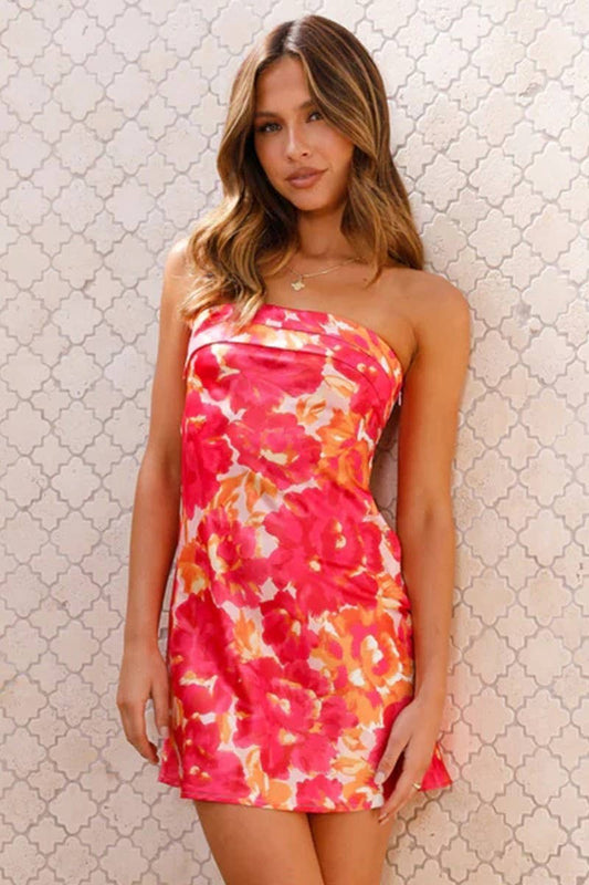 CWDTD0372_SEXY TUBE TOP BACKLESS PRINTED SHORT DRESS