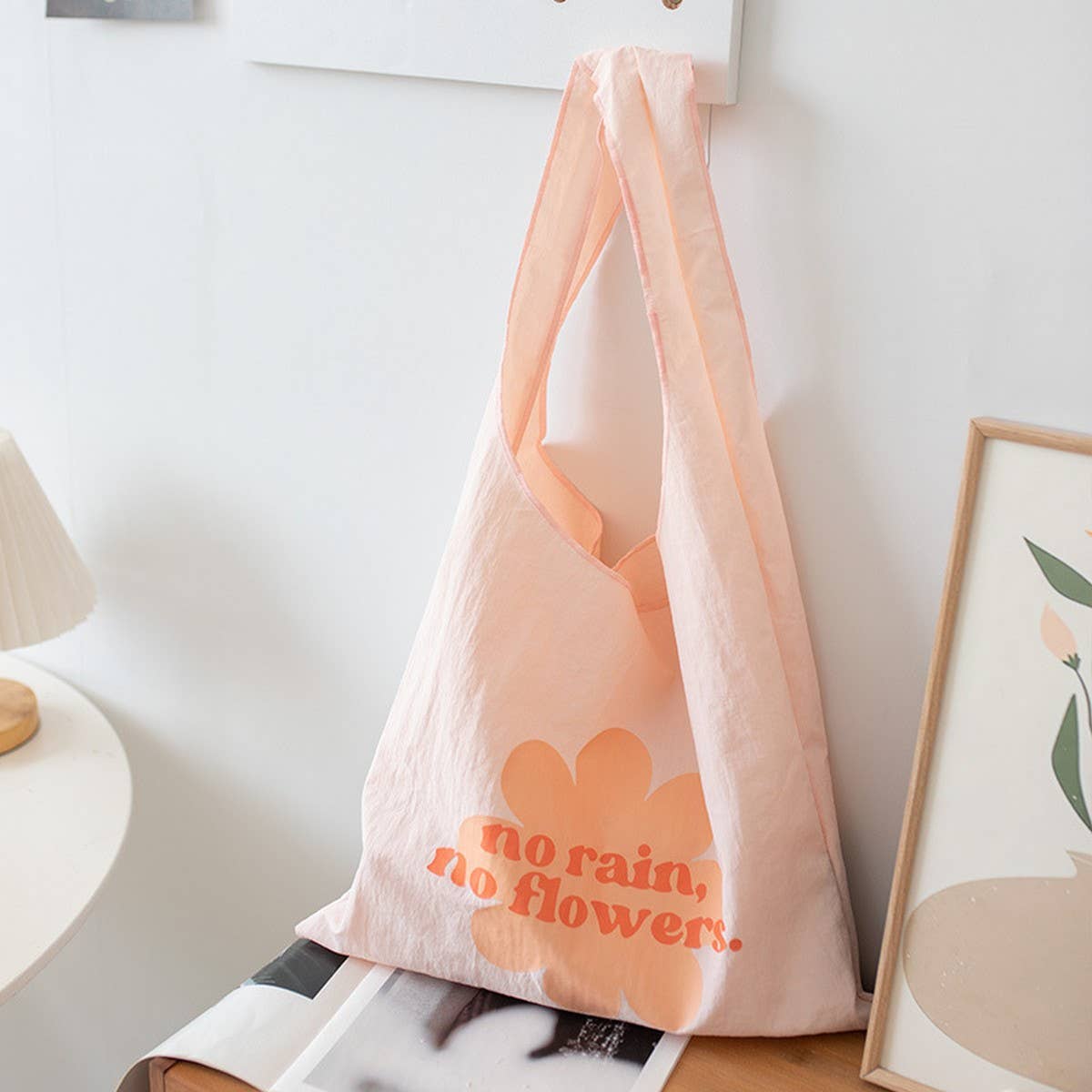 Fresh Letter Print Canvas Tote Bag for Students_CWAB5637