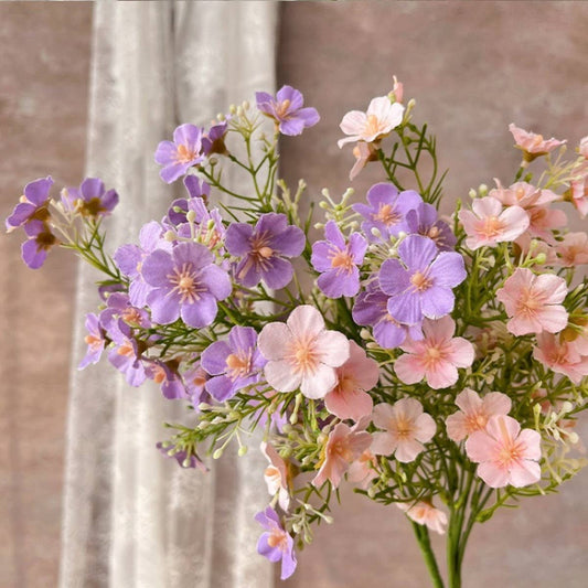 Colorful Gypsophila Spray with 6 Branches Faux