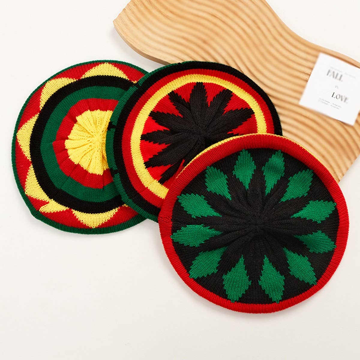 CWAH04357_WOMEN RAINBOW STRIPED KNIT BERET HAT