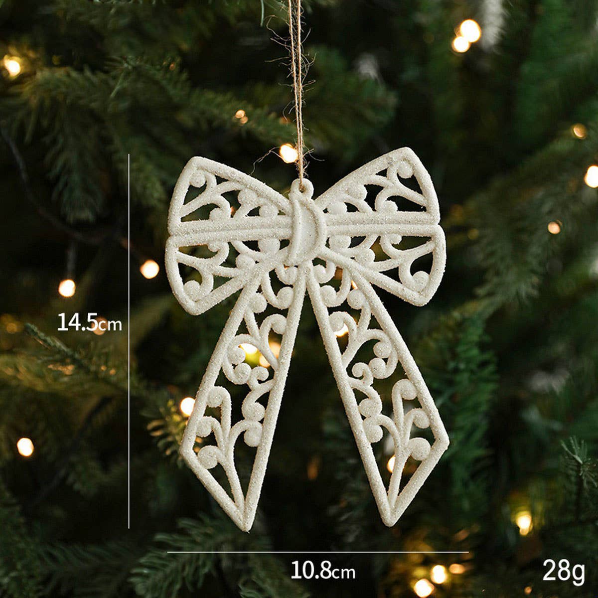 White Plastic Reindeer & Star Christmas Tree