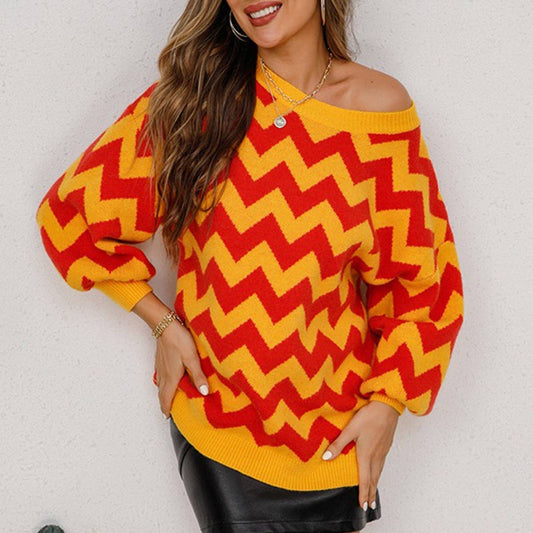 SWEATER WITH CREW NECK AND LANTERN SLEEVES