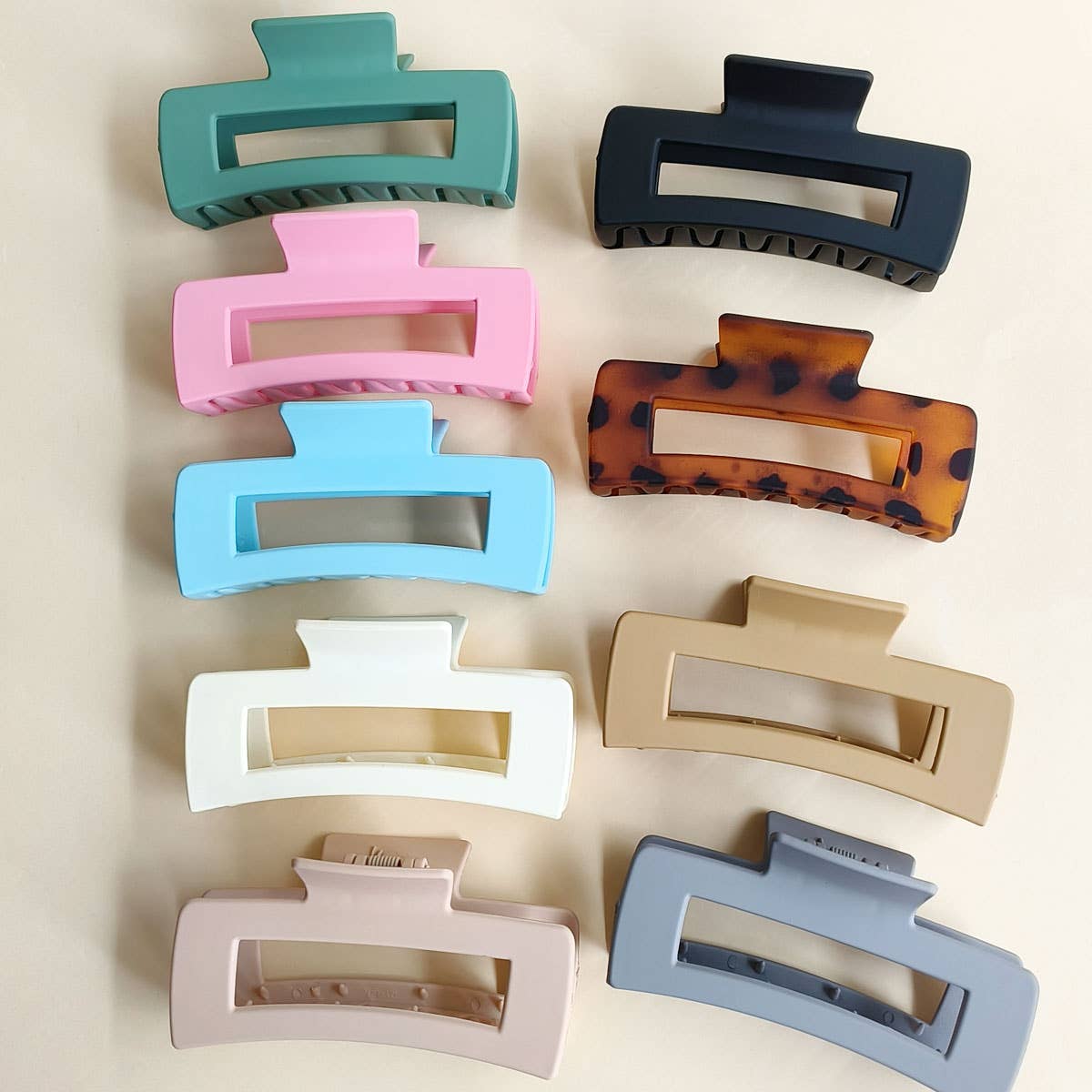 4.1 Inch Matte PS Plastic Hair Claw Clip, Wholesal_CWAHA0091