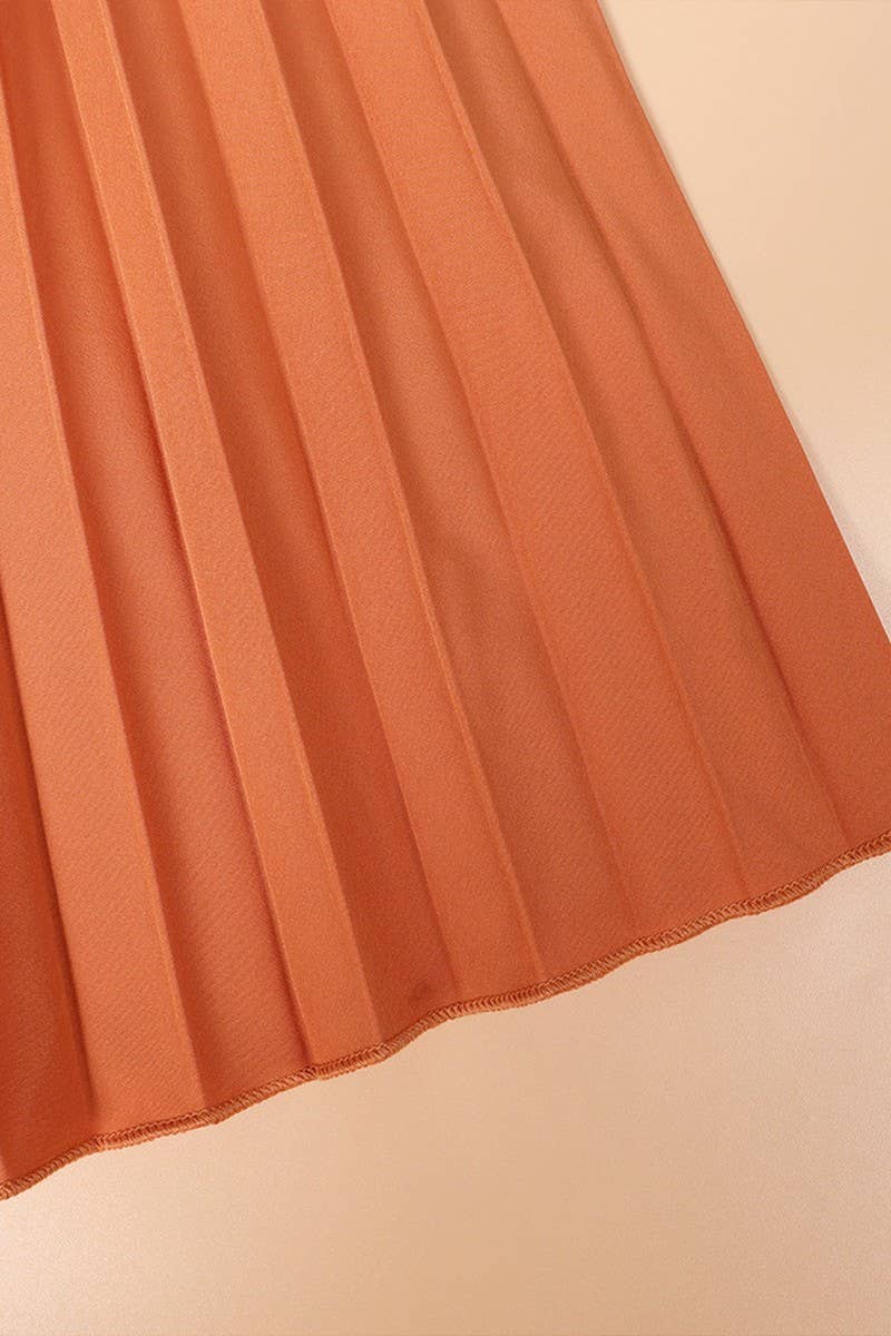 CWDSD4008_SOLID COLOR WAISTBAND SHORT DRESS