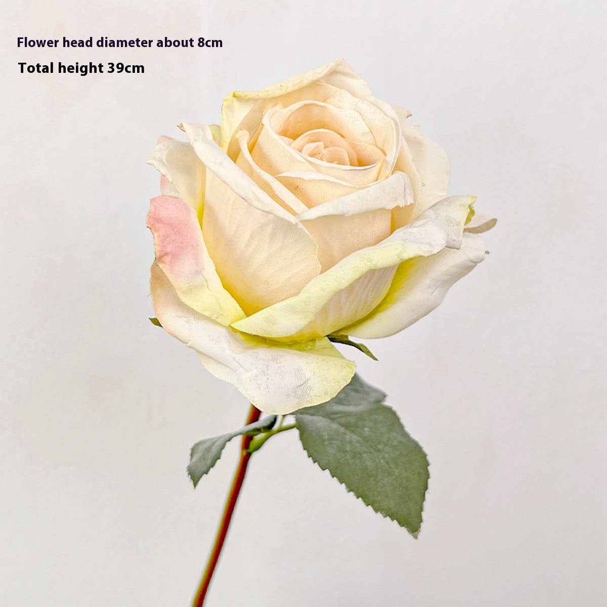 Burnt Edge Rose Bouquet Artificial Flower Decor＿CWMM6478