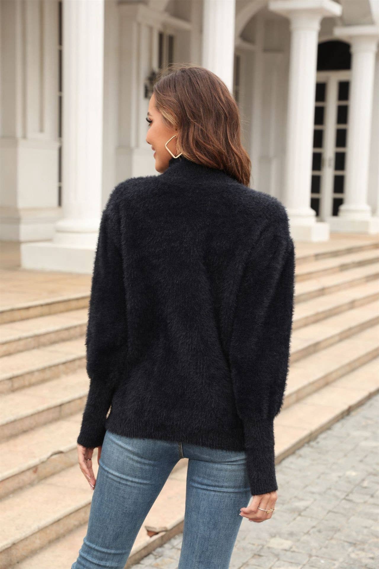 CWOSWL1036_Turtle Neck Long Sleeve Pullover Sweater