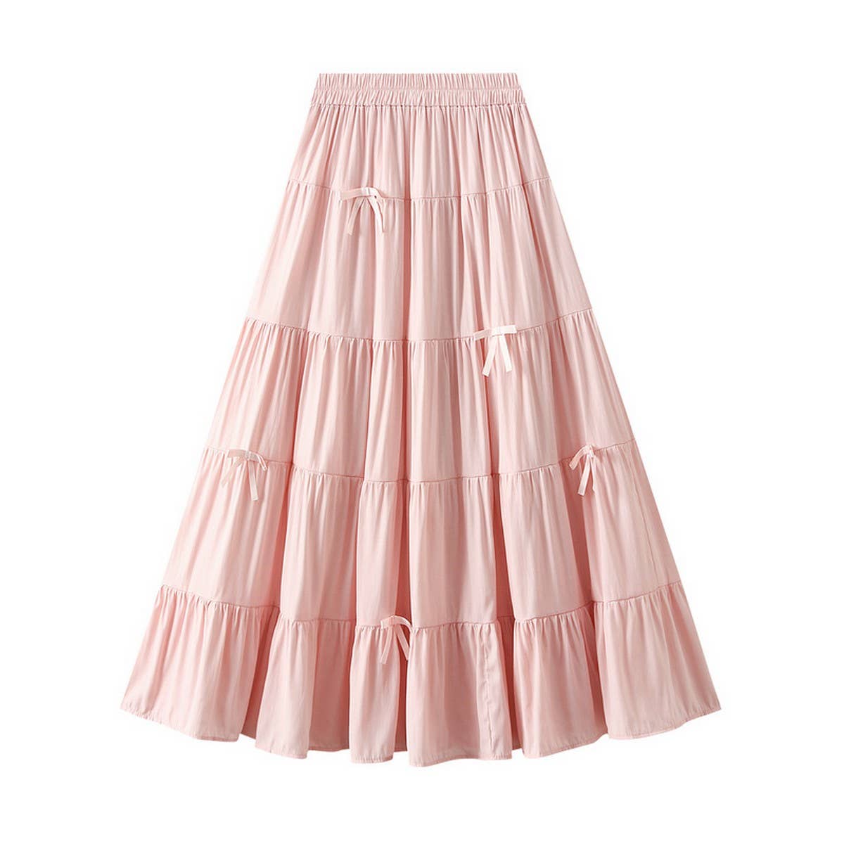 CAKE SKIRT HALF SKIRT BOW A-LINE LONG SKIRT_CWBMS0319