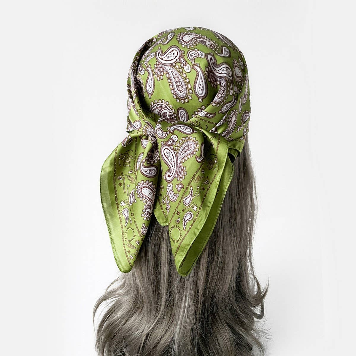 Paisley Satin Square Scarf ??70cm Neck & Head _CWASC0825
