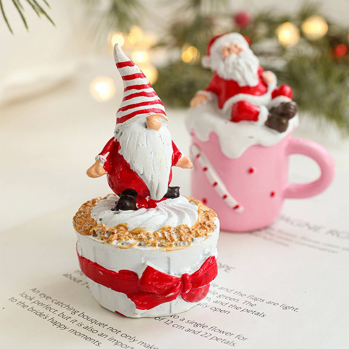 Cartoon Resin Santa Mug Christmas Table Decor_CWMM9755