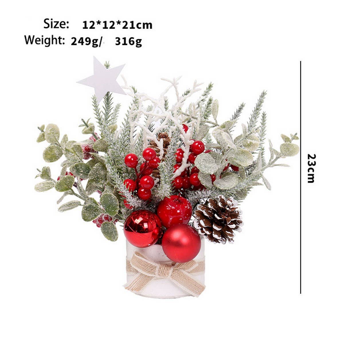 Mini Nordic Christmas Tree Decor Tabletop Gift_CWMM9889