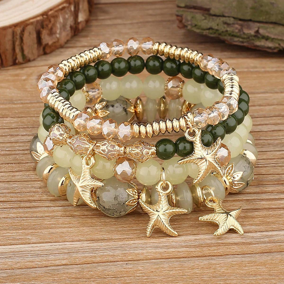 WOMEN BOHEMIAN MULTI-LAYER CRYSTAL BRACELET