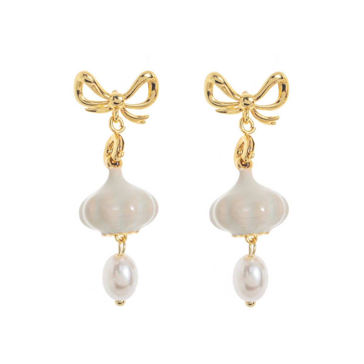 Fashionable Vegetable Wine Glass Pearl Earrings