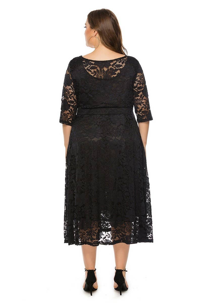 CWDMD3207_PLUS SIZE LACE POCKET EVENING GOWN DRESS