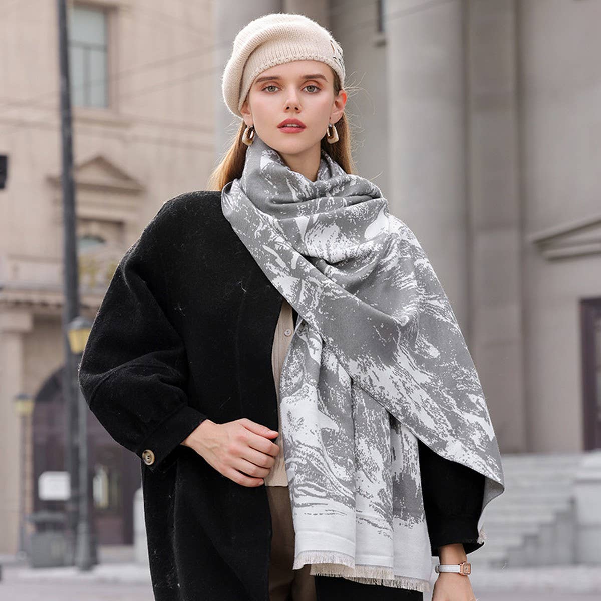 WINTER WARM SCARF FASHION BLANKET SHAWL