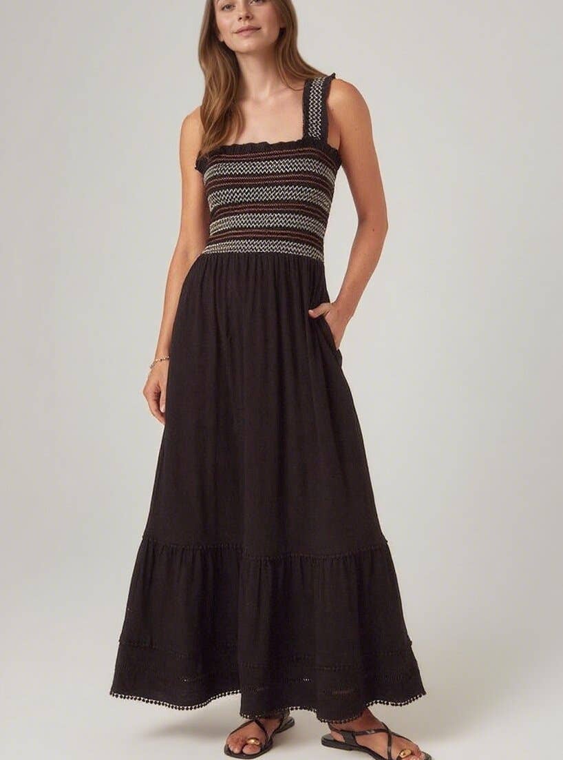 CWDMD6387_SLEEVELESS PATCHWORK MAXI VACATION DRESS