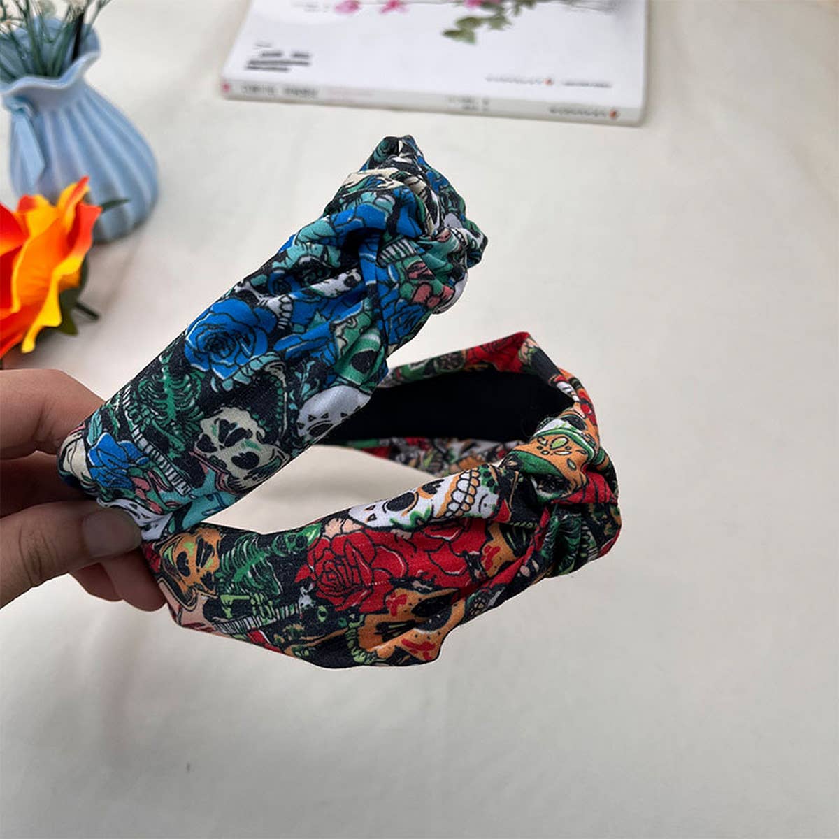 CHRISTMAS SKULL COLORFUL HEADBAND