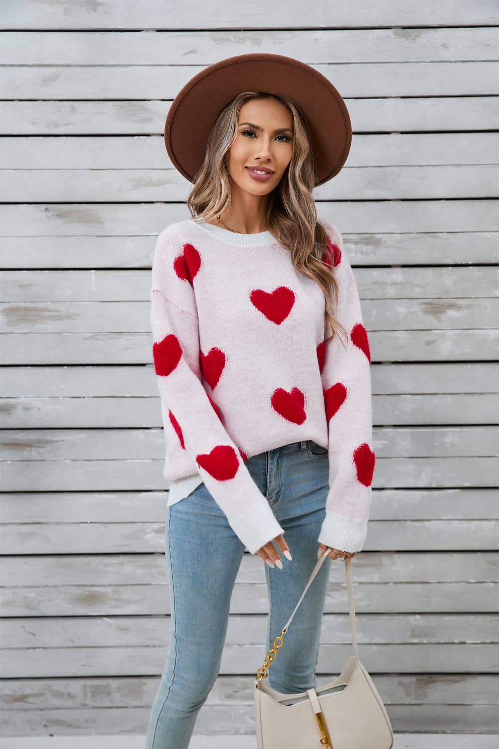 VALENTINE'S DAY LOVE LONG-SLEEVED KNIT SWEATER