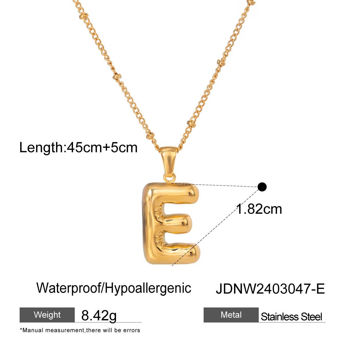 NICHE ALL-MATCH TEMPERAMENT GLOSSY LETTER NECKLACE_CWAJE1893