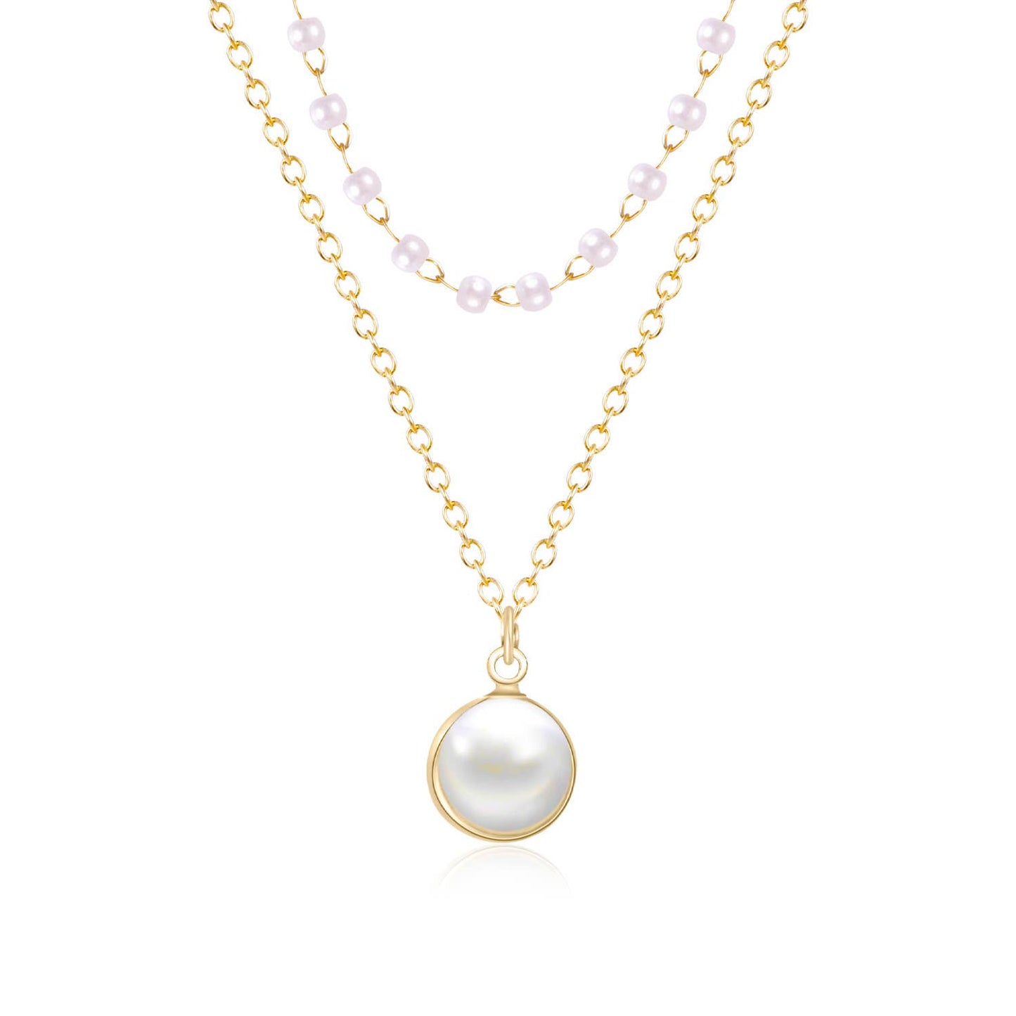 LUXURY PEARL NECKLACE BEADED COLLARBONE CHAIN