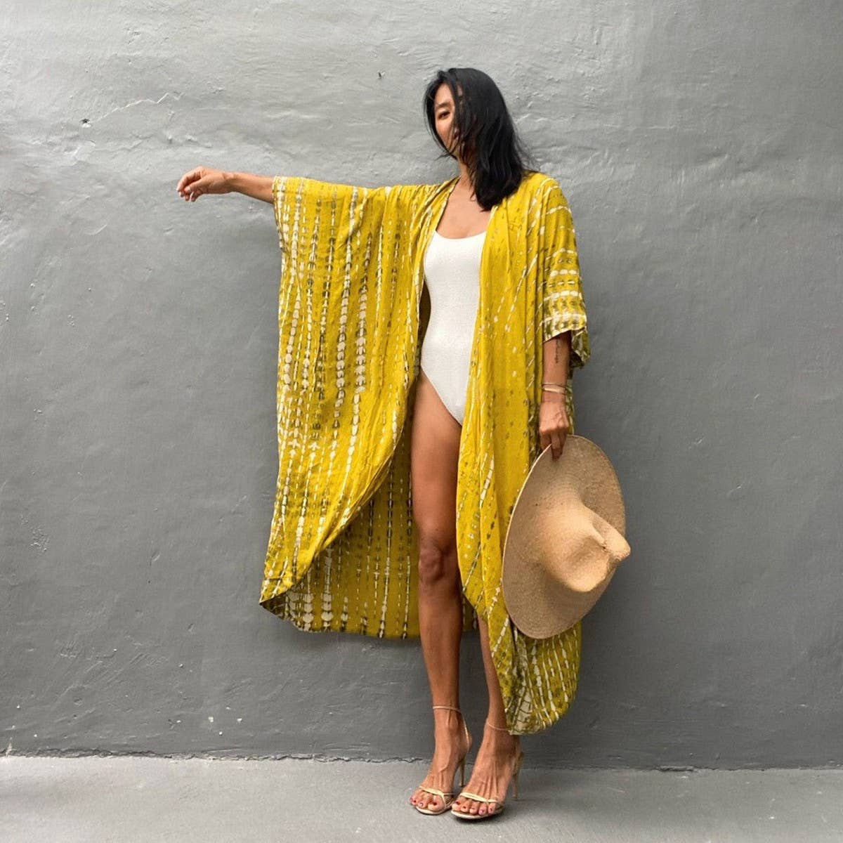 Bamboo Cotton Tie-Dye Beach Cover-Up Cardigan_CWMM6301