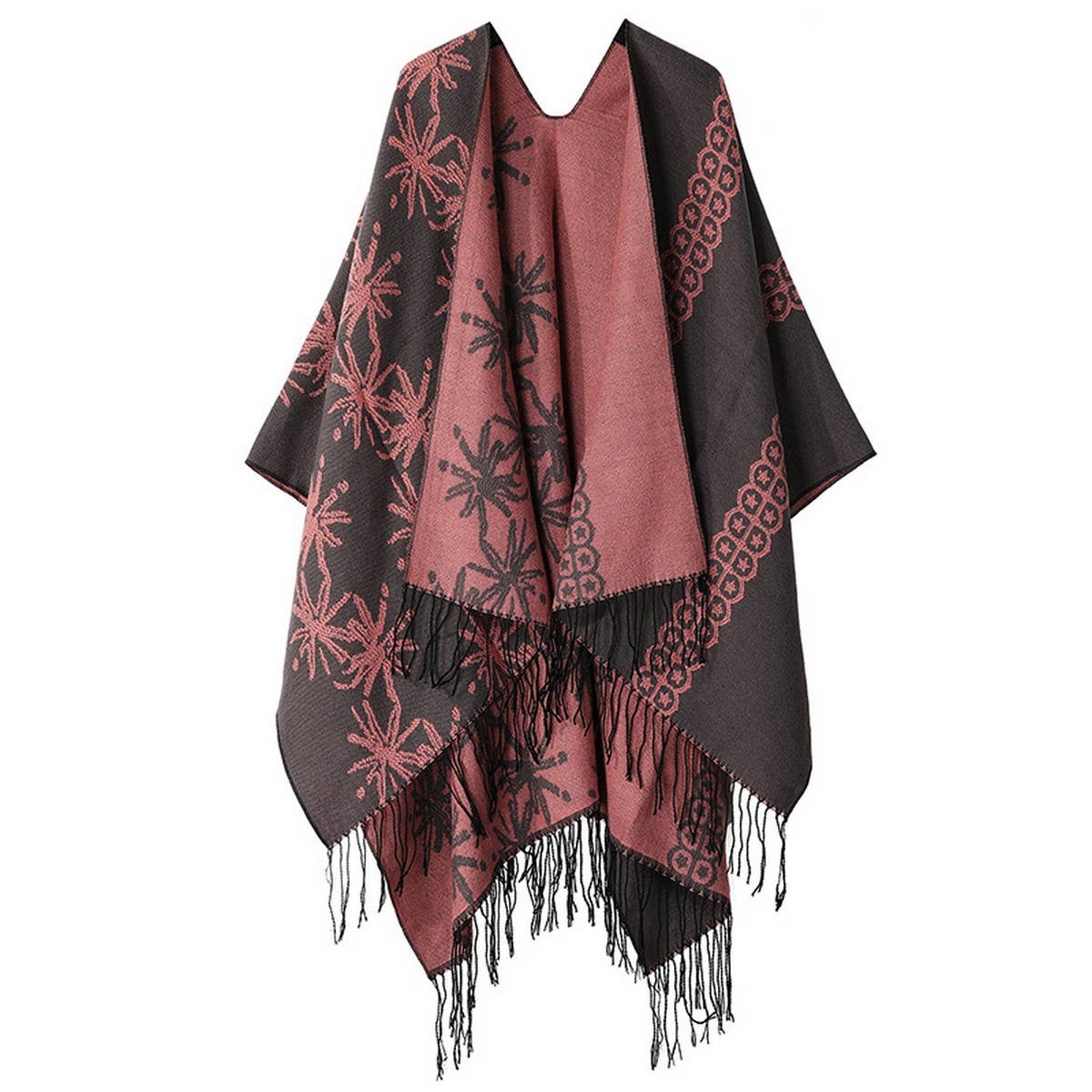 ETHNIC STYLE SHAWL CAPE DOUBLESIDED THICKENED CAPE_CWASC2177