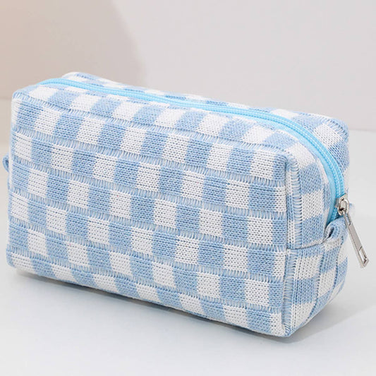 KNITTED LARGE CAPACITY COSMETIC BAG STORAGE BAG_CWAB1214