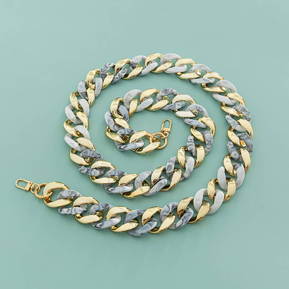 Large Resin Acrylic Bag Chain,Wide Shoulder Strap