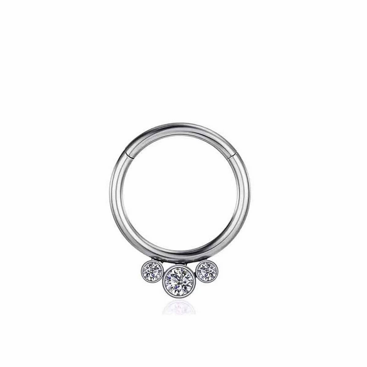 Sparkly Zircon Seamless Nose Hoop Ring_CWMM9536