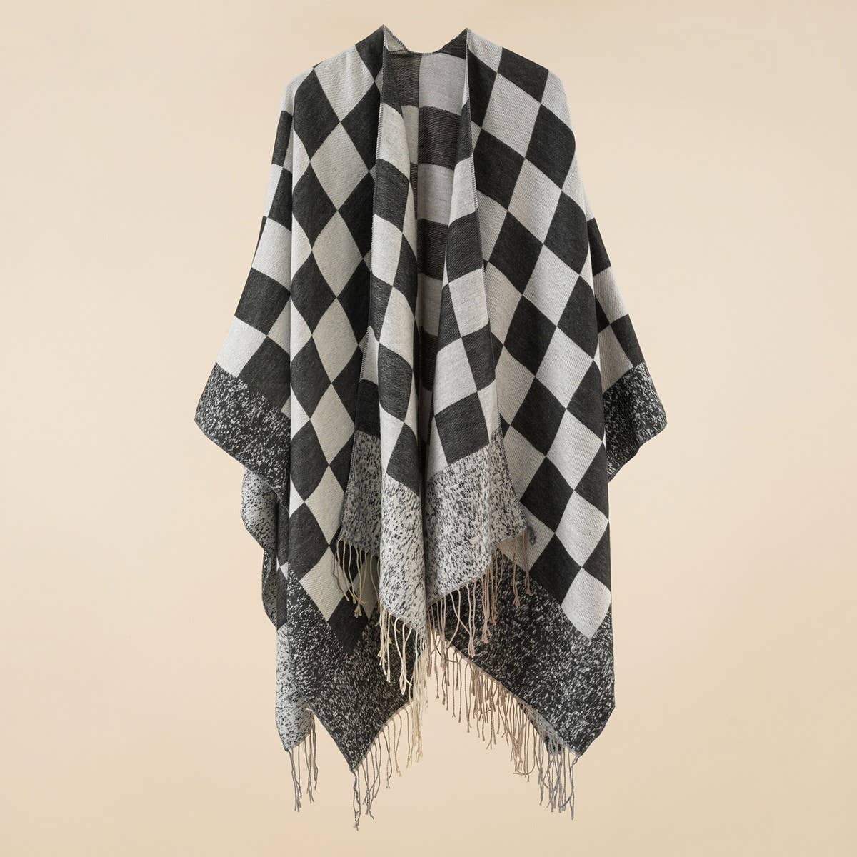 NEW WARM OUTERWEAR PLAID TASSEL SIMPLE SHAWL_CWMM2092
