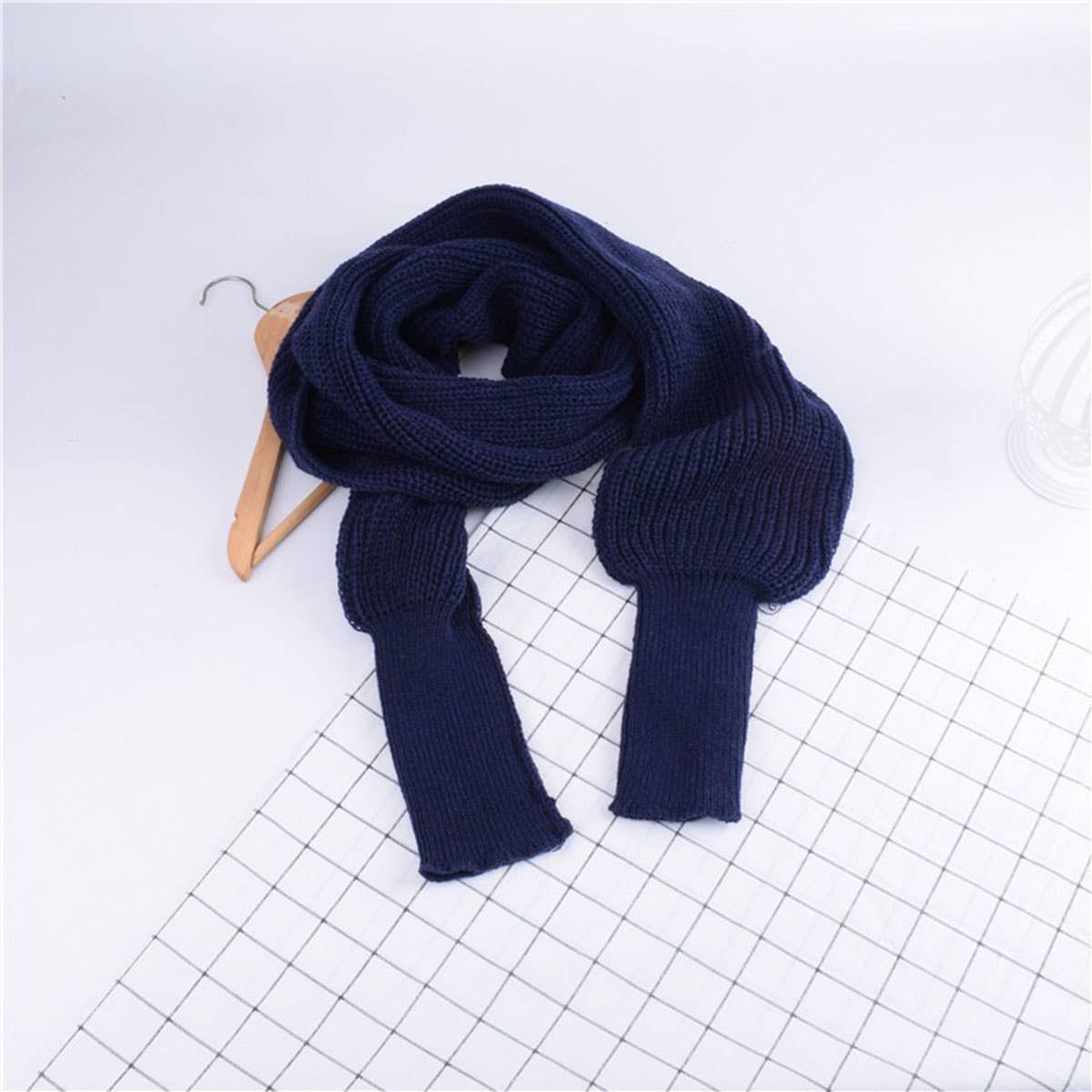 Knitted Sleeve Scarf Shawl for Men & Women Winter