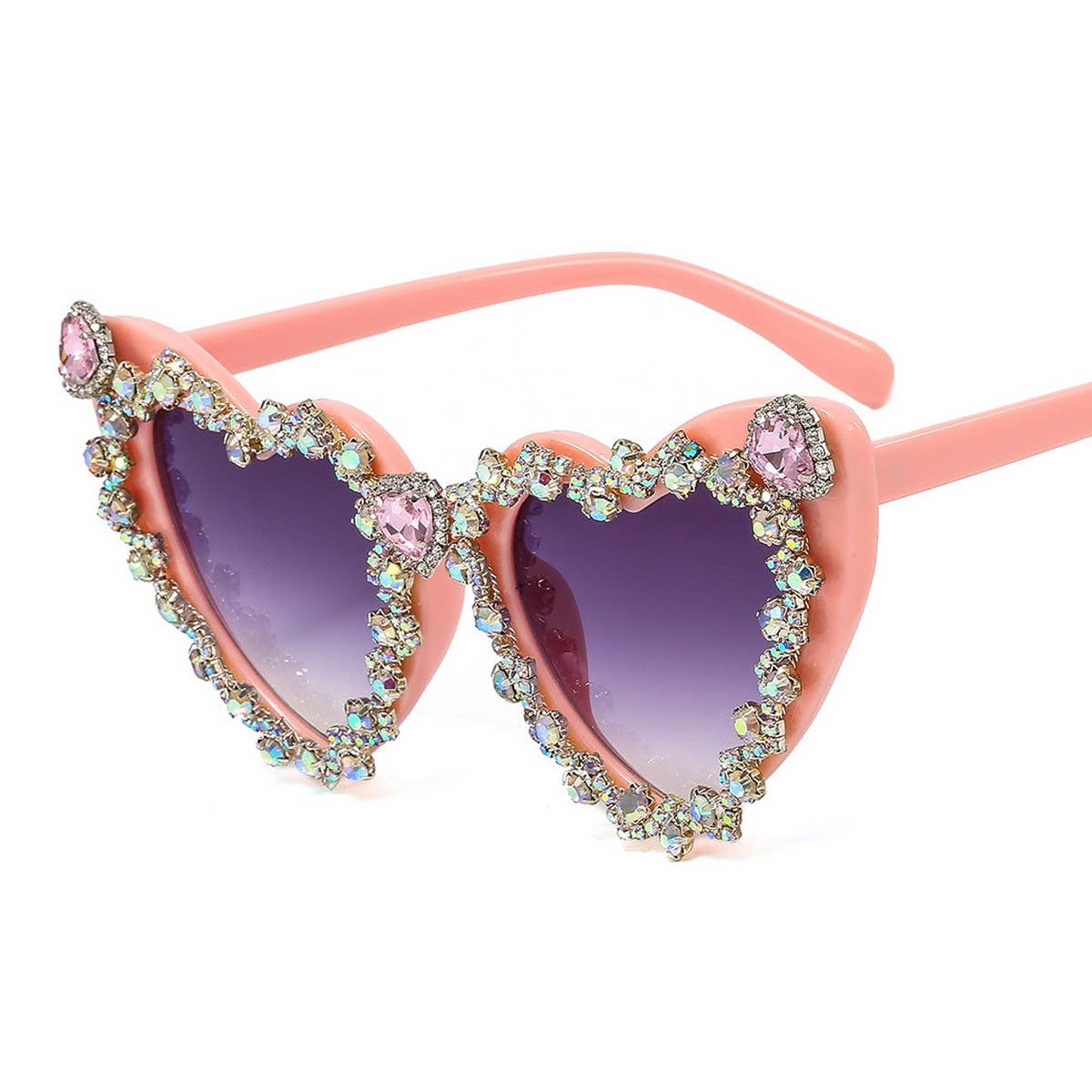 FASHION RETRO rhinestone HEART SUNGLASSES_CWASG0758