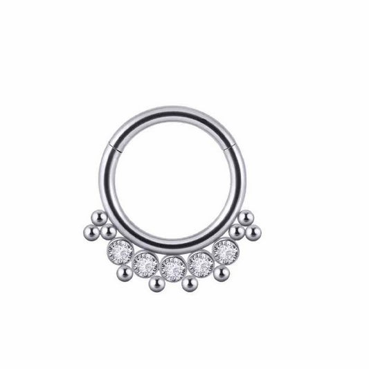 Sparkly Zircon Seamless Nose Hoop Ring_CWMM9536
