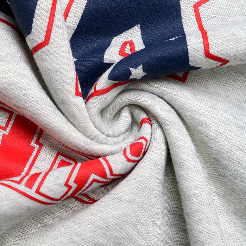 Letter print trend cropped collar hoodie