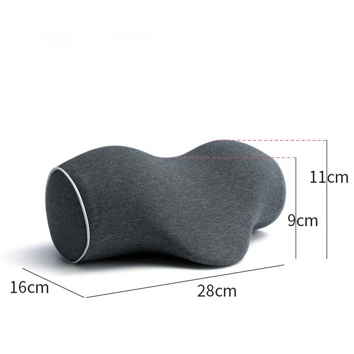 Ergonomic Cervical Traction Pillow, PU Memory Foam