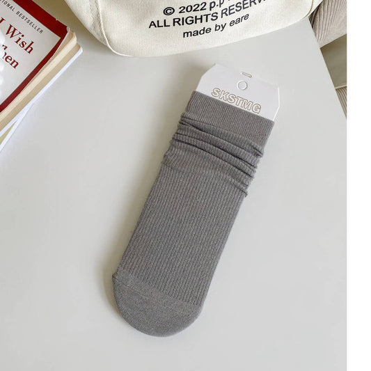 WOMEN SOLID COLOR STRAIGHT SOCKS JOKER SOCKS