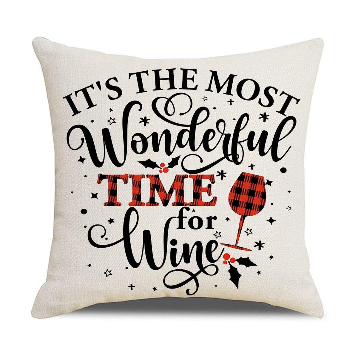 CHRISTMAS PLAID SNOWFLAKE PILLOWCASE