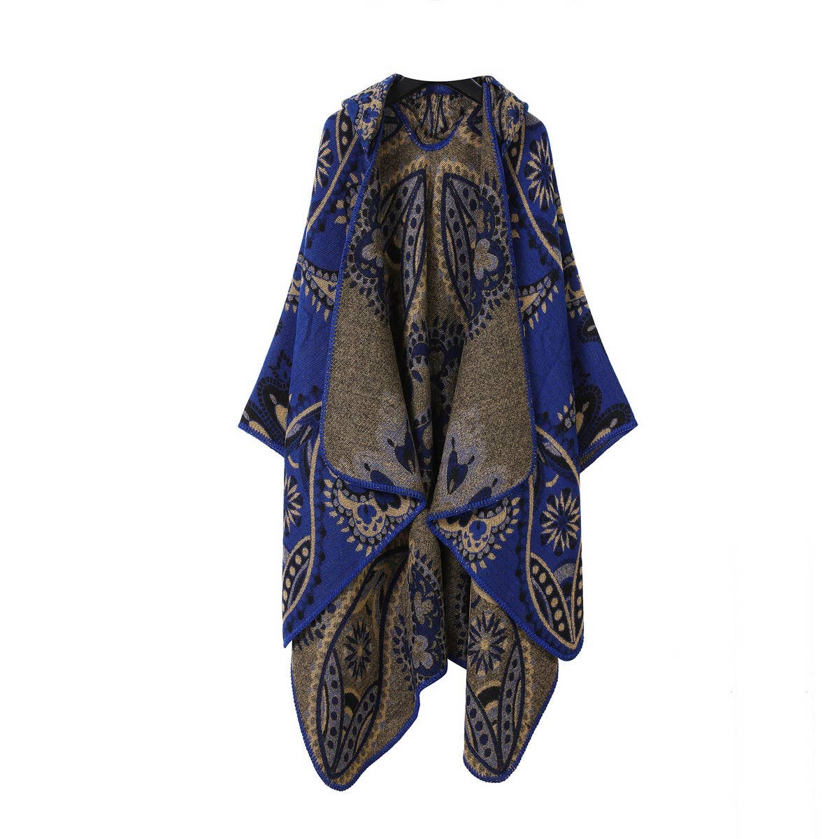 HOODED CAPE VERSATILE SUNFLOWER SCARF SLIT SHAWL