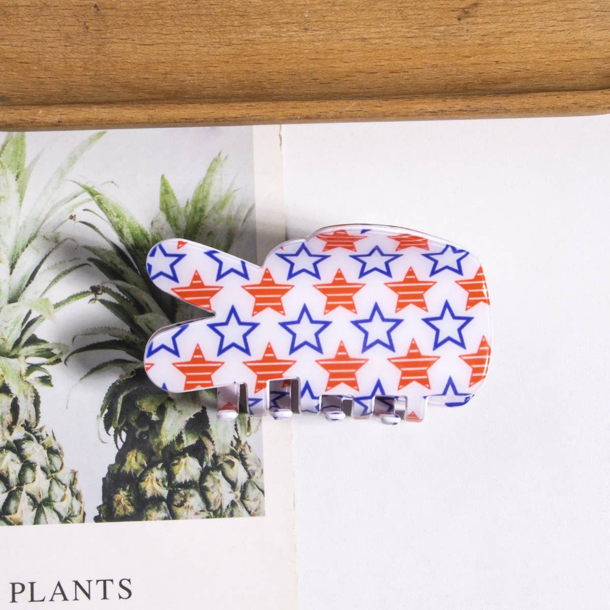 USA Flag Hair Claw, Creative Patriotic Back Clip_CWAHA1265