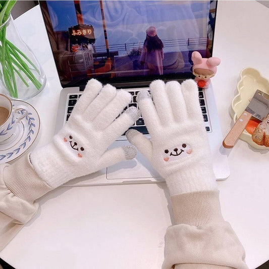 CUTE VELVET COLD-PROOF TOUCH SCREEN CYCLING GLOVES_CWAG0181