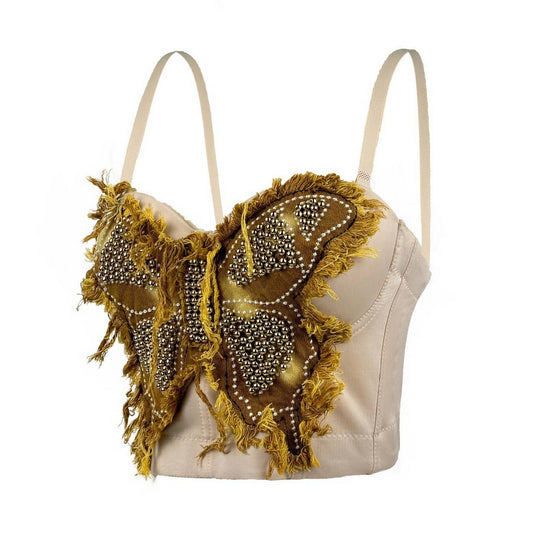 HIGH-END BUTTERFLY CAMISOLE HIGH HERRINGBONE BRA