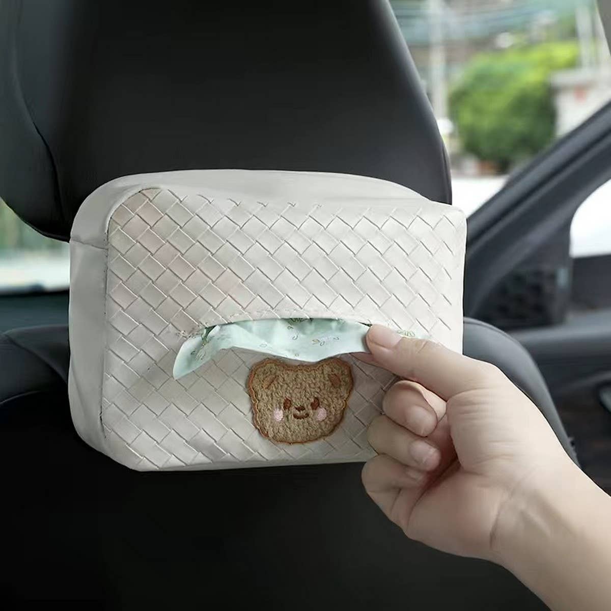 NEW CUTE FLOWER CAR TISSUE BOX STORAGE BOX