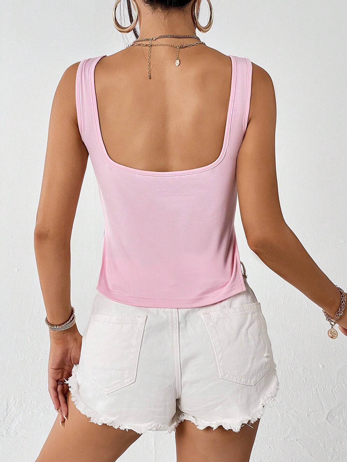 ALL-FIT SLEEVELESS VEST WITH SPLIT NECK