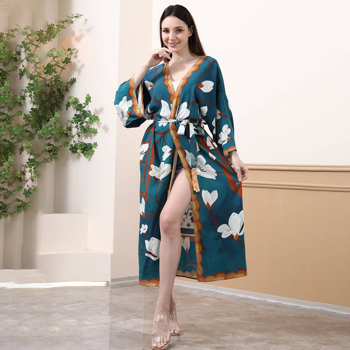 Rayon Beach Cover-Up Bikini Cardigan for Vacation_CWMM6316