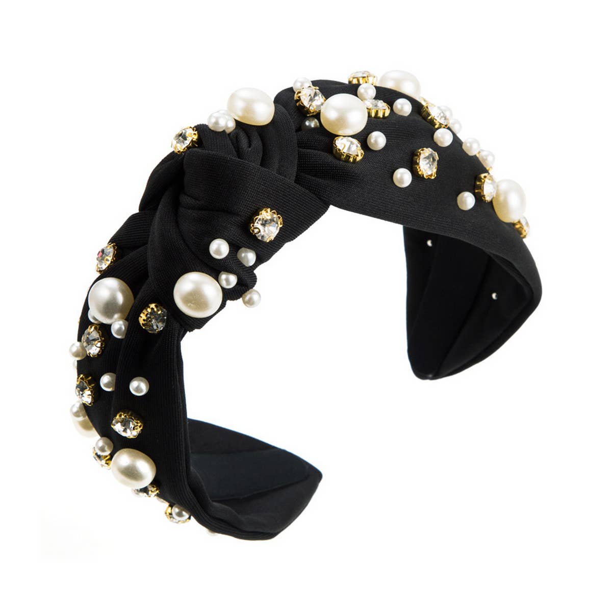 NEW FASHIONABLE WIDE-BRIMMED PEARL HAIRBAND_CWAHA0813