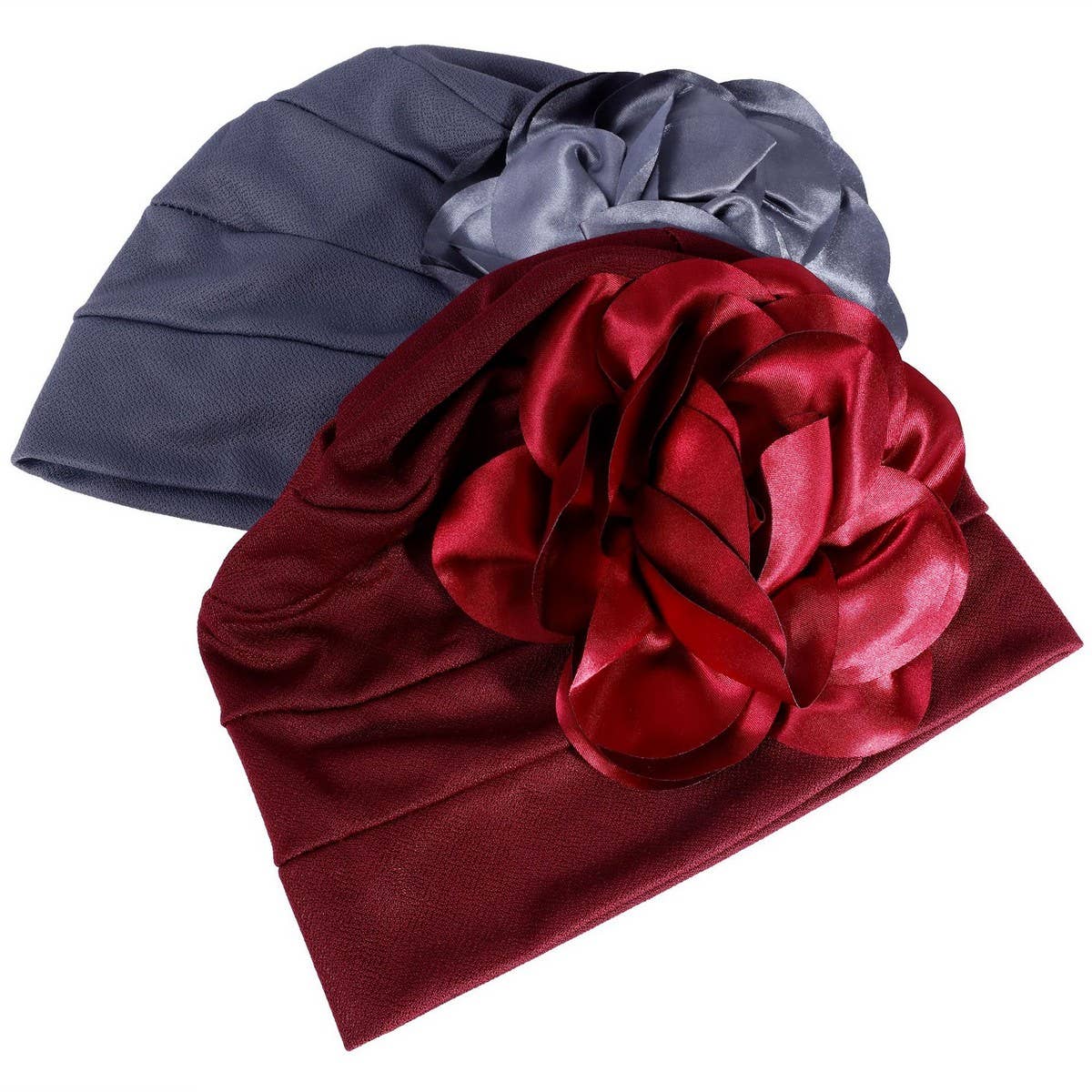 SOLID COLOR LARGE FLOWER WOMEN'S HEADSCARF_CWASC2450
